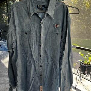 Polo Denim Shirt 100% cotton